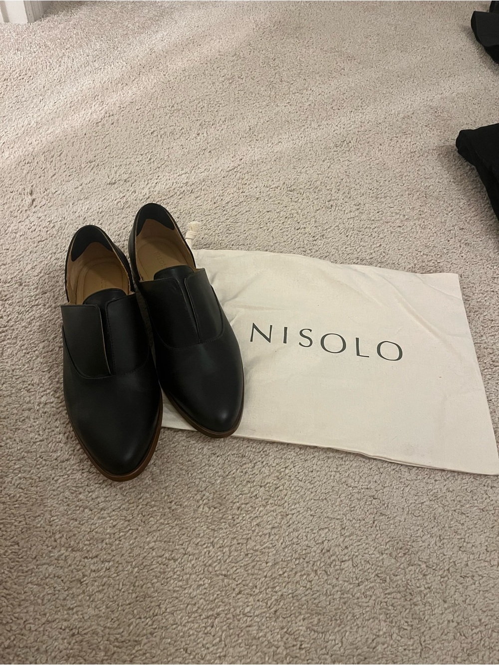 Nisolo Black Emma d’Orsay Oxfords